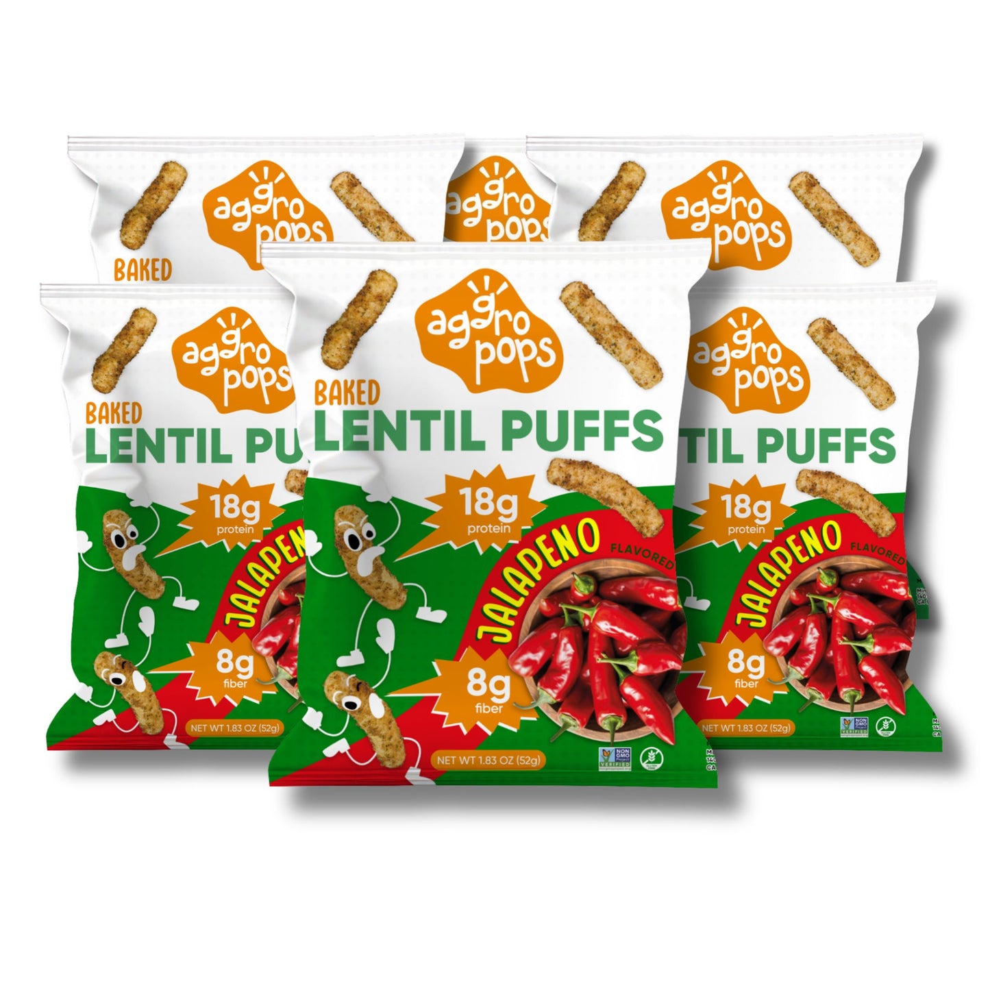 Baked Lentil Puffs | 6-Pack Carton
