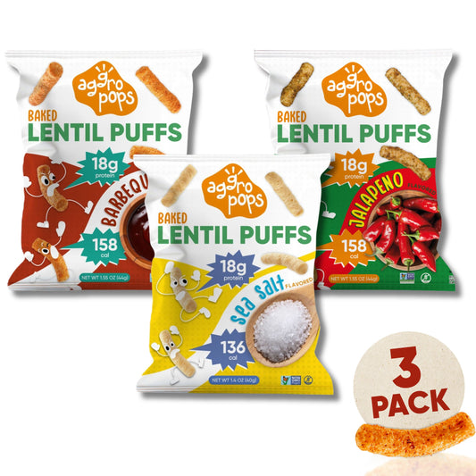 Baked Lentil Puffs | 3-Pack Variety Pack